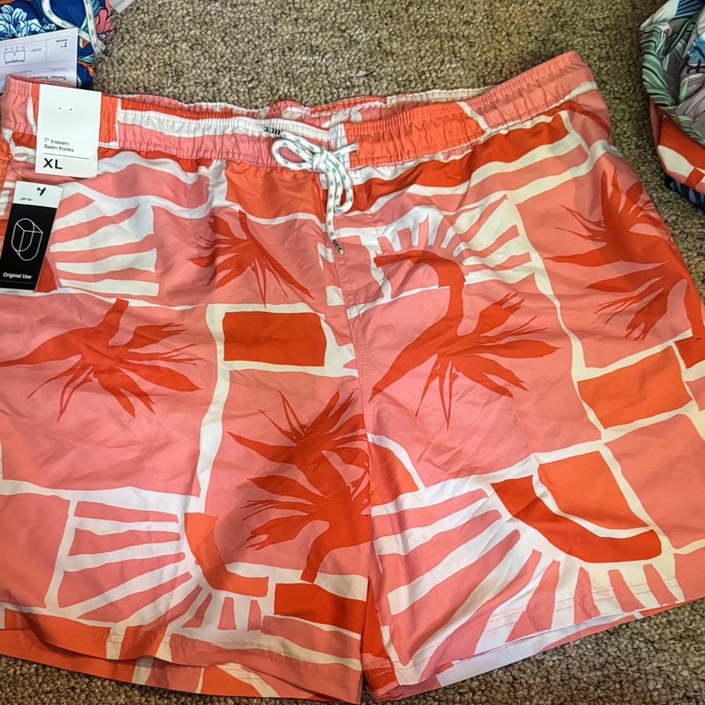 Original Use Pink and Orange Swim Trunks